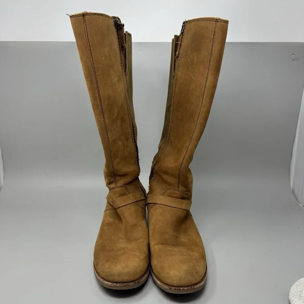 Teva De La Vina Women Size 8 Waterproof Leather Riding Tall Boot Brown 1017143